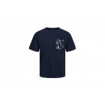 Jack And Jones Jorcrayon Pocket Tee Ss Crew Neck Ln T-Shirt Ανδρικό (12227778 NAVY BLAZER)