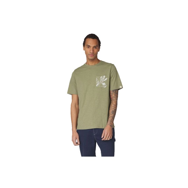 Jack And Jones Jorcrayon Pocket Tee Ss Crew Neck Ln T-Shirt Ανδρικό (12227778 OIL GREEN)