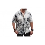 Jack And Jones Jorflow Resort Aop Shirt Ss Blk Ln Πουκάμισο Κοντομάνικο Ανδ (12228022 CLOUD DANCER)