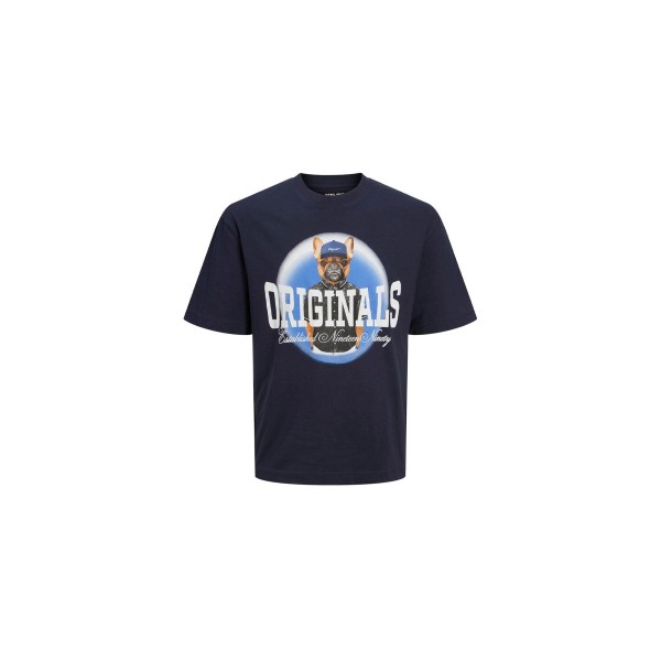 Jack And Jones Jordenim Dog Tee Ss Crew Neck T-Shirt Ανδρικό (12229290 NAVY BLAZER)