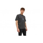 Jack And Jones Jorexotic Tee Ss Crew Neck Ln T-Shirt Ανδρικό (12230007 BLACK)