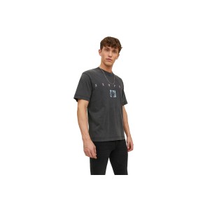 Jack And Jones Jorexotic Tee Ss Crew Neck Ln T-Shirt Ανδρικό (12230007 BLACK)