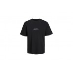 Jack And Jones Jorgrocery Tee Ss Crew Neck T-Shirt Ανδρικό (12230754 BLACK)