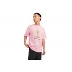 Jack And Jones Jorgrocery Tee Ss Crew Neck T-Shirt Ανδρικό (12230754 PRISM PINK)