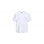 Jack And Jones Jorgrocery Tee Ss Crew Neck T-Shirt Ανδρικό (12230754 WHITE-FLOWER BAC)