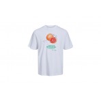 Jack And Jones Jorgrocery Tee Ss Crew Neck T-Shirt Ανδρικό (12230754 WHITE-FRUIT FRON)