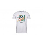 Jack & Jones Jorbooster Ανδρικό Κοντομάνικο T-Shirt Λευκό