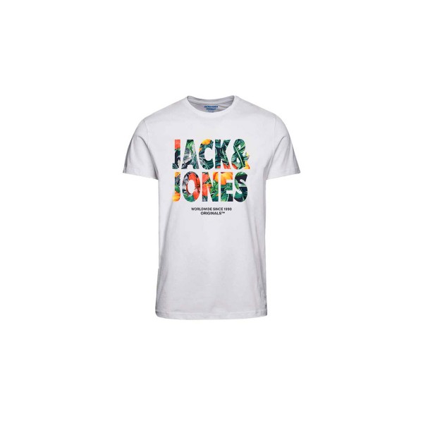 Jack And Jones Jorbooster Tee Ss Crew Neck Mar23 T-Shirt Ανδρικό (12232998 BRIGHT WHITE)