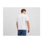 Jack And Jones Jorpalma Photo Tee Ss Crew Neck T-Shirt Ανδρική (12234294 BRIGHT WHITE)