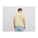 Jack And Jones Jorpalma Photo Tee Ss Crew Neck T-Shirt Ανδρικό (12234294 FRENCH VANILLA)