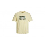 Jack And Jones Jorpalma Photo Tee Ss Crew Neck T-Shirt Ανδρικό (12234294 FRENCH VANILLA)