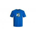 Jack And Jones Jorpalma Photo Tee Ss Crew Neck T-Shirt Ανδρικό (12234294 NAUTICAL BLUE)