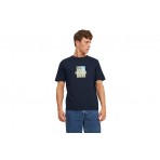 Jack And Jones Jorpalma Photo Tee Ss Crew Neck T-Shirt Ανδρικό (12234294 NAVY BLAZER)