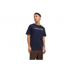 Jack And Jones Jprblabooster Ss Tee Crew Neck Feb23 T-Shirt Ανδρικό (12234759 PERFECT NAVY)