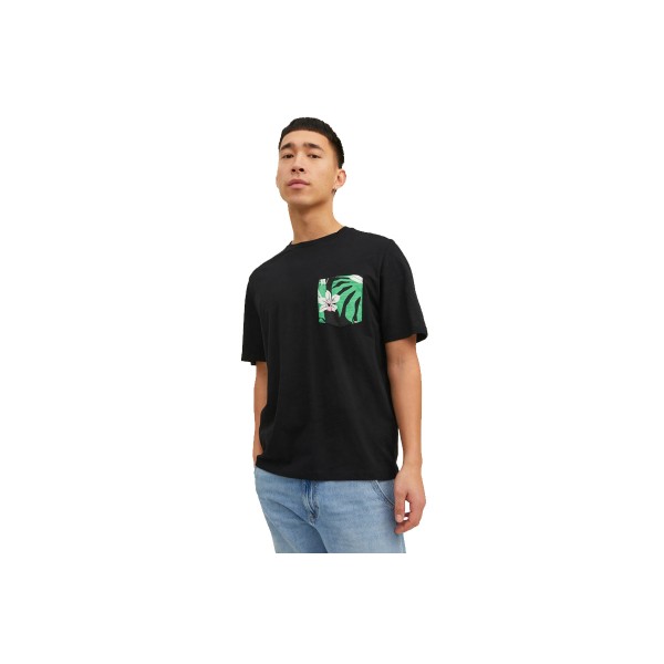 Jack And Jones Jortulum Pocket Tee Ss Crew Neck Ln T-Shirt Ανδρικό (12235290 BLACK)