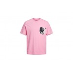 Jack And Jones Jortulum Pocket Tee Ss Crew Neck Ln T-Shirt Ανδρικό (12235290 PRISM PINK)