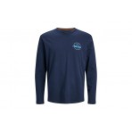Jack And Jones Jjmikk Tee Ls Crew Neck Μπλούζα Με Λαιμόκοψη Ανδρική 