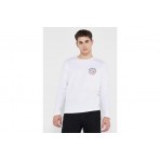 Jack And Jones Jjmikk Tee Ls Crew Neck Μπλούζα Με Λαιμόκοψη Ανδρική (12235747 WHITE-SMALL)