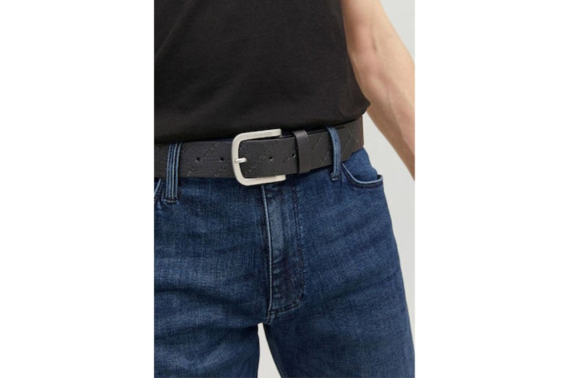Jack And Jones Jacharry Embossed Casual Ζώνη Μαύρη
