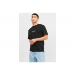 Jack And Jones Jorvesterbro Ανδρικό Κοντομάνικο T-Shirt Μαύρο