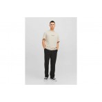 Jack And Jones Jorvesterbro Ανδρικό Κοντομάνικο T-Shirt Μπεζ