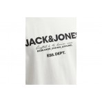 Jack And Jones O-Neck Ανδρικό Κοντομάνικο T-Shirt Λευκό