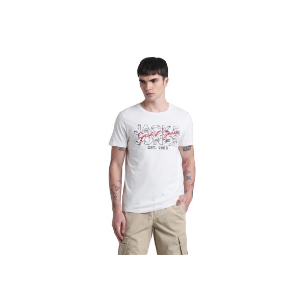 Jack And Jones Jjchill Shape Ss Crew Neck T-Shirt Ανδρικό (12248072 CLOUD DANCER-COOPERAT)