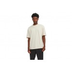 Jack & Jones Jjebradley Ανδρικό Κοντομάνικο T-Shirt Εκρού