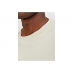 Jack & Jones Jjebradley Ανδρικό Κοντομάνικο T-Shirt Εκρού