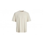 Jack & Jones Jjebradley Ανδρικό Κοντομάνικο T-Shirt Εκρού
