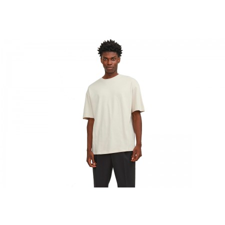 Jack And Jones Jjebradley Ανδρικό Κοντομάνικο T-Shirt Γκρι