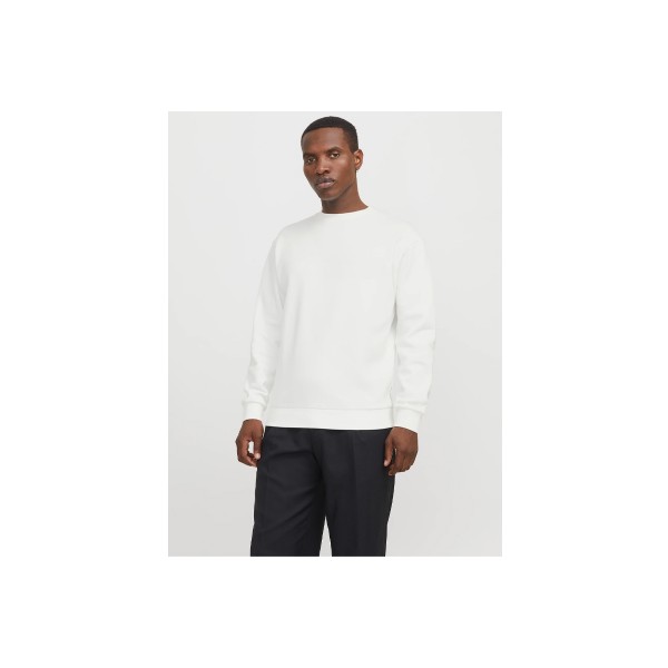 Jack And Jones Jjebradley Plain Μπλούζα Με Λαιμόκοψη Ανδρική (12249341 CLOUD DANCER)