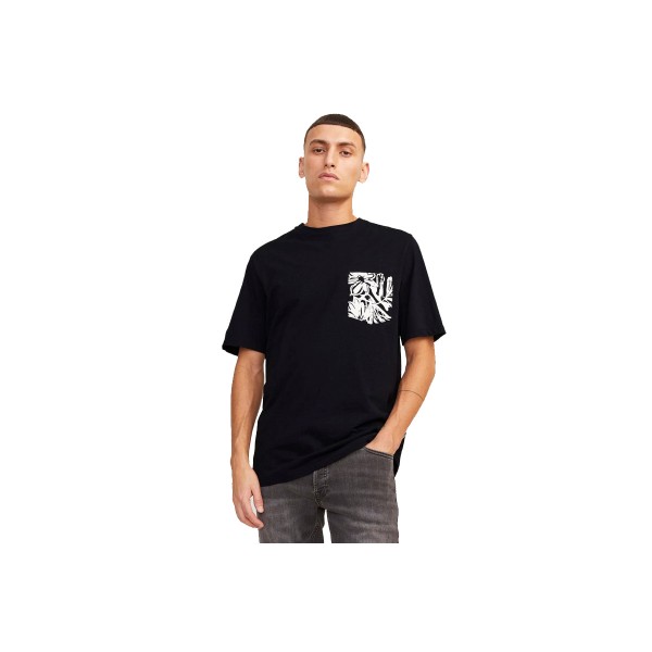 Jack And Jones Jorlafayette Pocket Ss Crew T-Shirt Ανδρικό (12250435 BLACK)