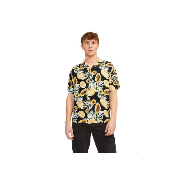 Jack And Jones Jorluke Tampa Πουκάμισο Κοντομάνικο Ανδρικό (12250537 BLACK)