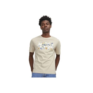 Jack And Jones Jjejeff Corp  T-Shirt Ανδρικό (12250683 MOONBEAM-FLOWER)