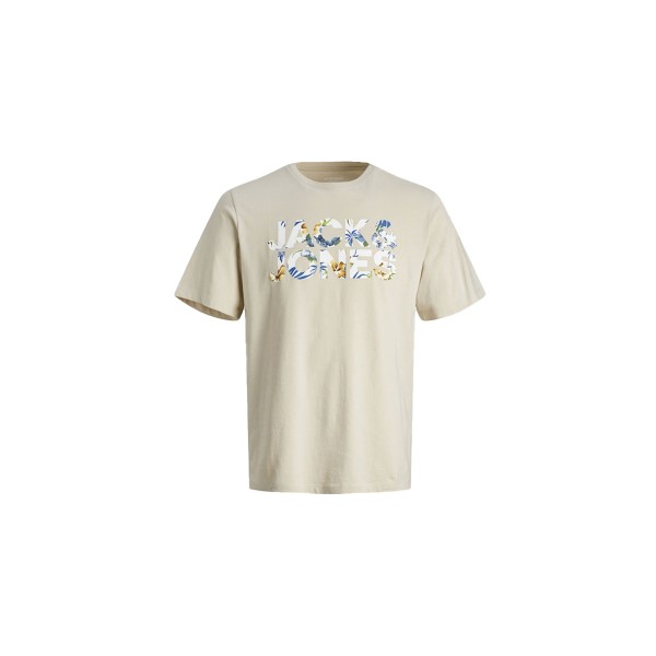 Jack And Jones Jjejeff Corp  T-Shirt Ανδρικό (12250683 MOONBEAM-FLOWER)