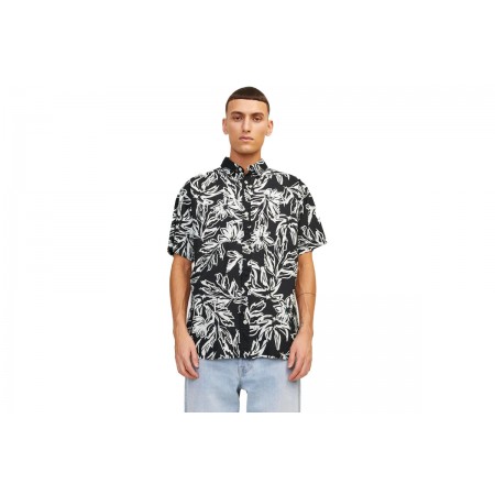 Jack And Jones Jorlafayette Aop Shirt Ss Ln Πουκάμισο Κοντομάνικο Ανδρικό 