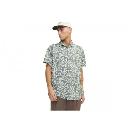 Jack And Jones Jorlafayette Aop Shirt Ss Ln (12251023 Laurel Wreath)