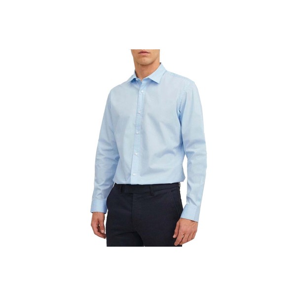 Jack And Jones Jjlucas Poplin Shirt Ls Πουκάμισο Μακρυμάνικο Ανδρικό (12252214 CASHMERE BLUE)