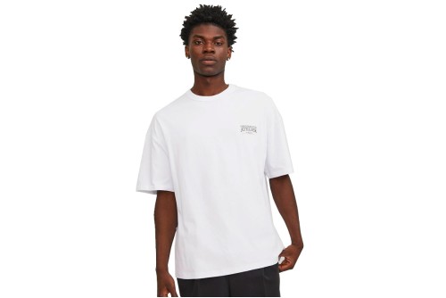 Jack And Jones Jorsantorini Graphic  Ss Crew Neck Sn T-Shirt Ανδρικό (12252644 BRIGHT WHITE)