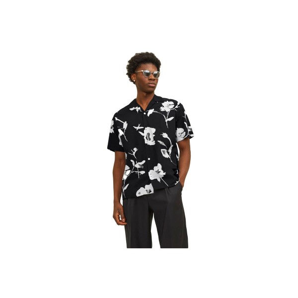 Jack And Jones Jprblapalma Πουκάμισο Κοντομάνικο Ανδρικό (12252948 BLACK ONYX-RELAXED)