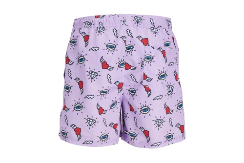 Jack And Jones Jpstfiji Jjswim Aop Μαγιό Σορτς Ανδρικό (12253230 PURPLE ROSE)