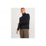 Jack And Jones Plain Turtleneck Μακρυμάνικη Μπλούζα Ζιβάγκο Μαύρη