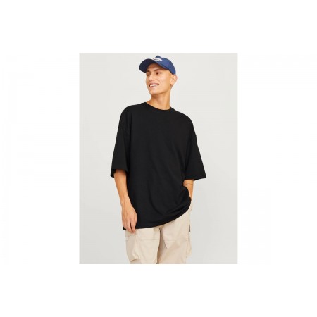 Jack And Jones Jjecharge Ανδρικό Κοντομάνικο T-Shirt Μαύρο