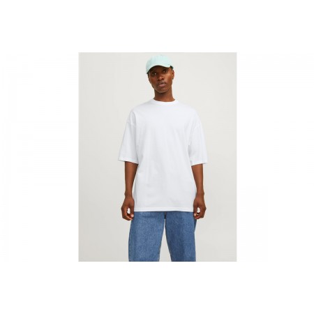Jack And Jones Jjecharge Ανδρικό Κοντομάνικο T-Shirt Λευκό