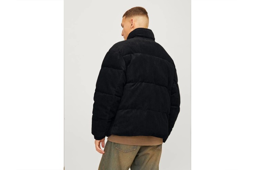 Jack And Jones Jorbronx Ανδρικό Κοτλέ Puffer Μπουφάν Μαύρο