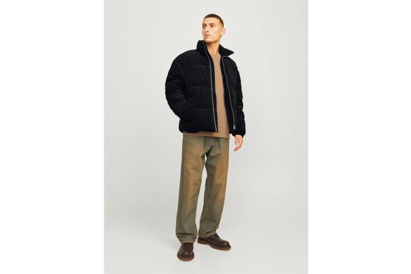 Jack And Jones Jorbronx Ανδρικό Κοτλέ Puffer Μπουφάν Μαύρο