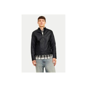 Jack And Jones Jjedylan Clean Pu Μπουφάν Δερματίνη Ανδρικό (12261195 BLACK)