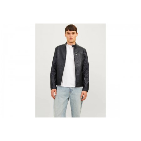 Jack And Jones Jjedylan Pu Biker Μπουφάν Δερματίνη Ανδρικό 