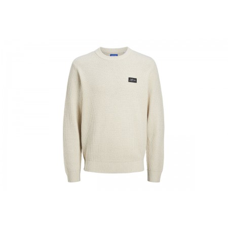 Jack And Jones Jorportland Badge Knit Crew Neck Πουλόβερ Ανδρικό 